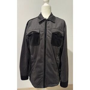 Stacy Adams zip up front velvet square design jacket M